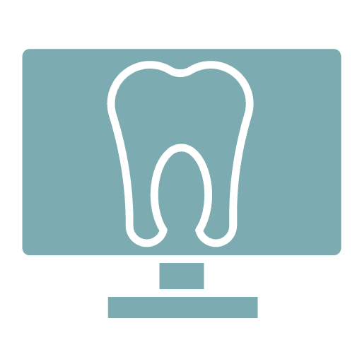 Dental Xray icon in blue