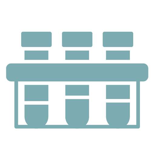 Test Tubes icon in blue